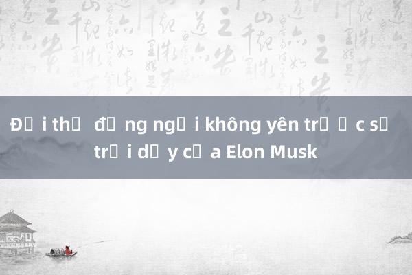 Đối thủ đứng ngồi không yên trước sự trỗi dậy của Elon Musk