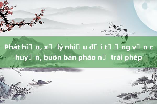 Phát hiện， xử lý nhiều đối tượng vận chuyển， buôn bán pháo nổ trái phép