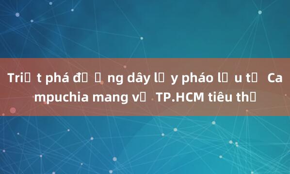 Triệt phá đường dây lấy pháo lậu từ Campuchia mang về TP.HCM tiêu thụ