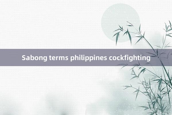 Sabong terms philippines cockfighting