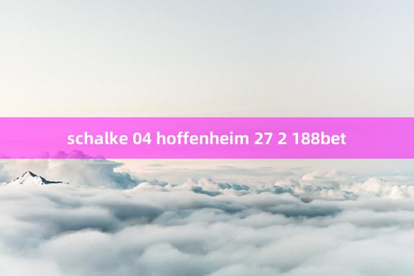 schalke 04 hoffenheim 27 2 188bet