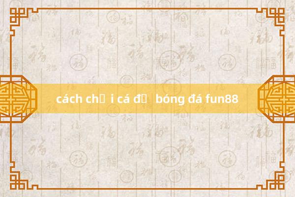 cách chơi cá độ bóng đá fun88